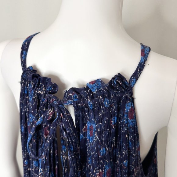 Free People Lyla Flowy Swing Floral Print Mini Dress in Navy Combo Womens Size S - Picture 11 of 16